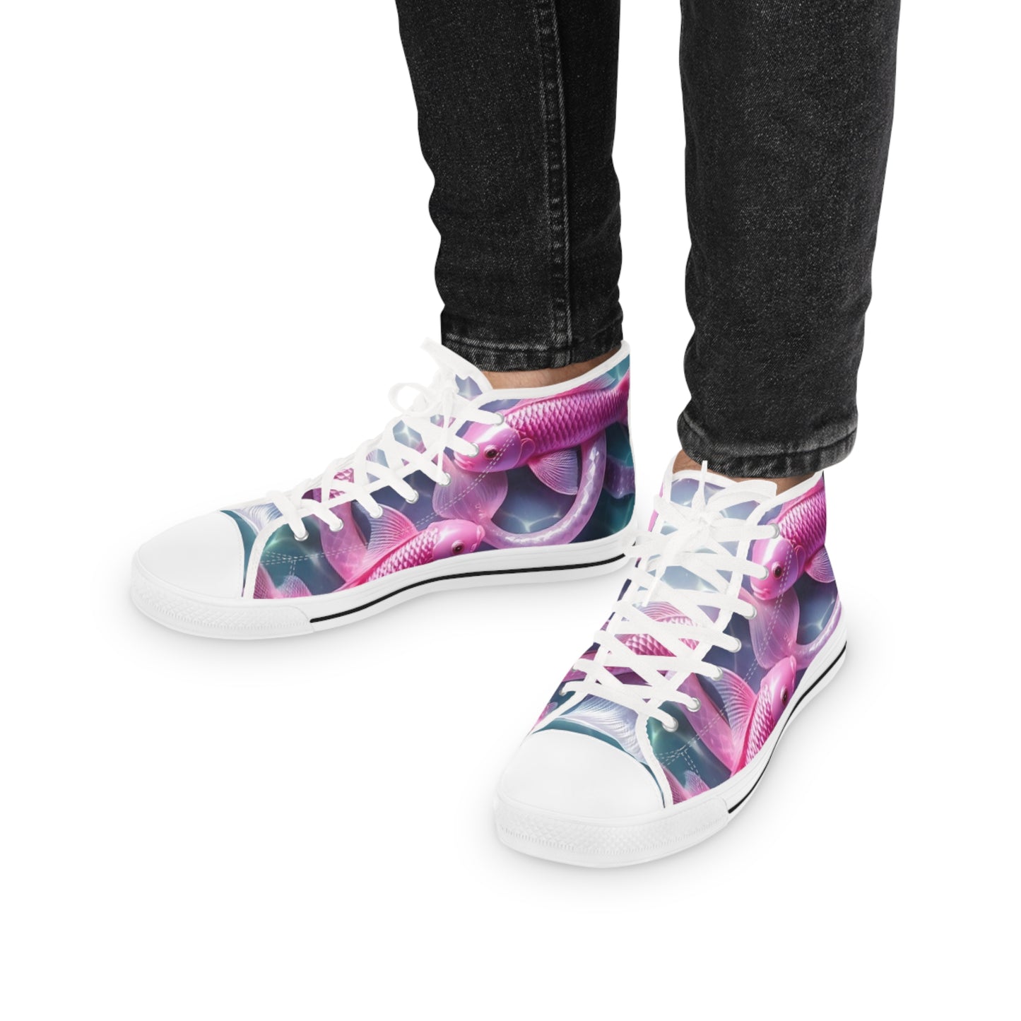 Pretty in Pink Pi~Seas Men’s High Tops