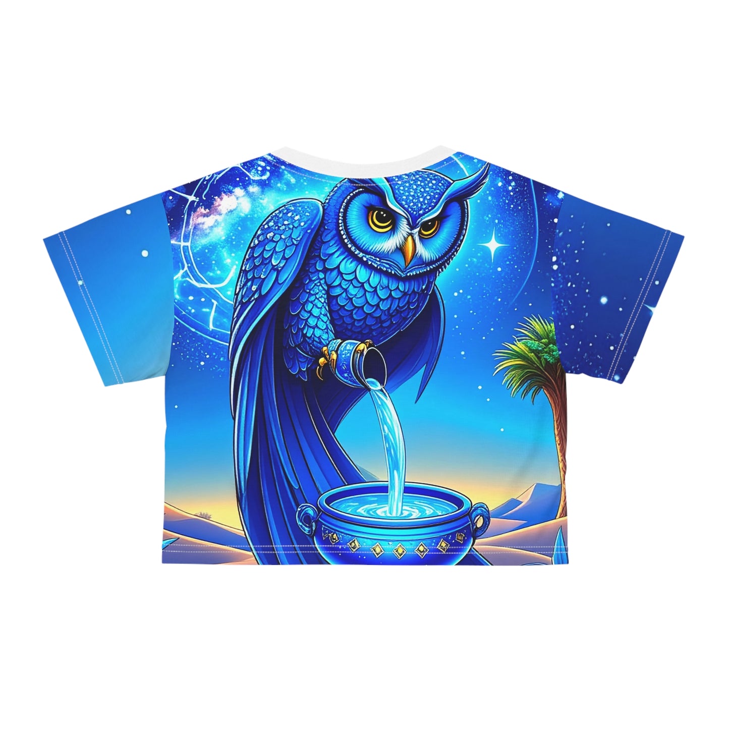 Aquarian Owl~asis Crop Tee