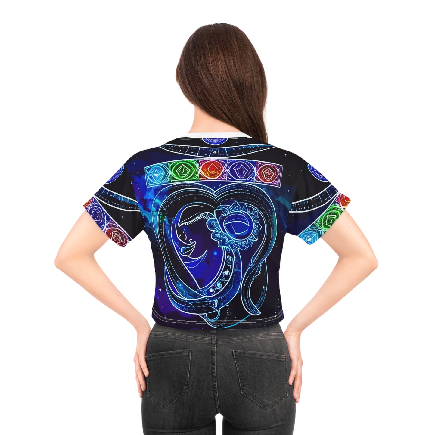 Cosmic Chakra Cluster Crop Tee