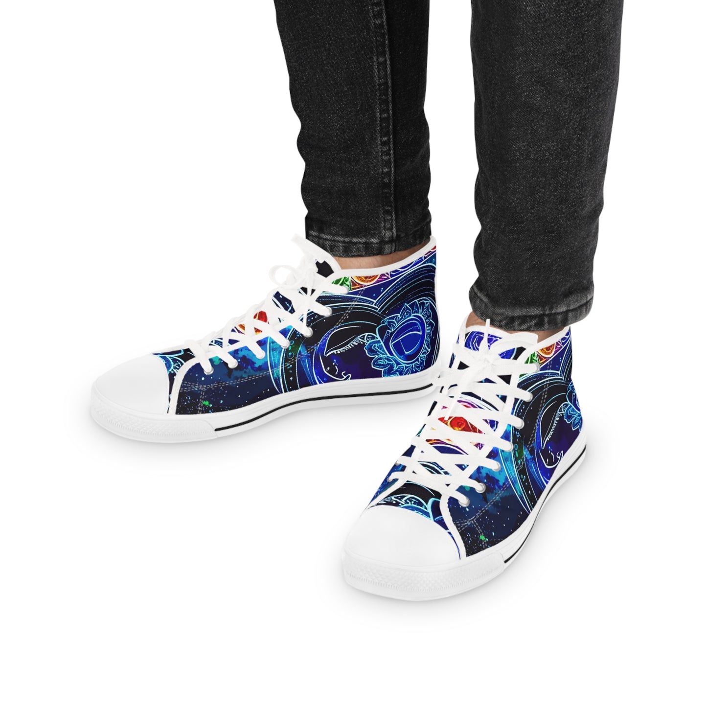 Cosmic Chakra Cluster Men’s High Tops