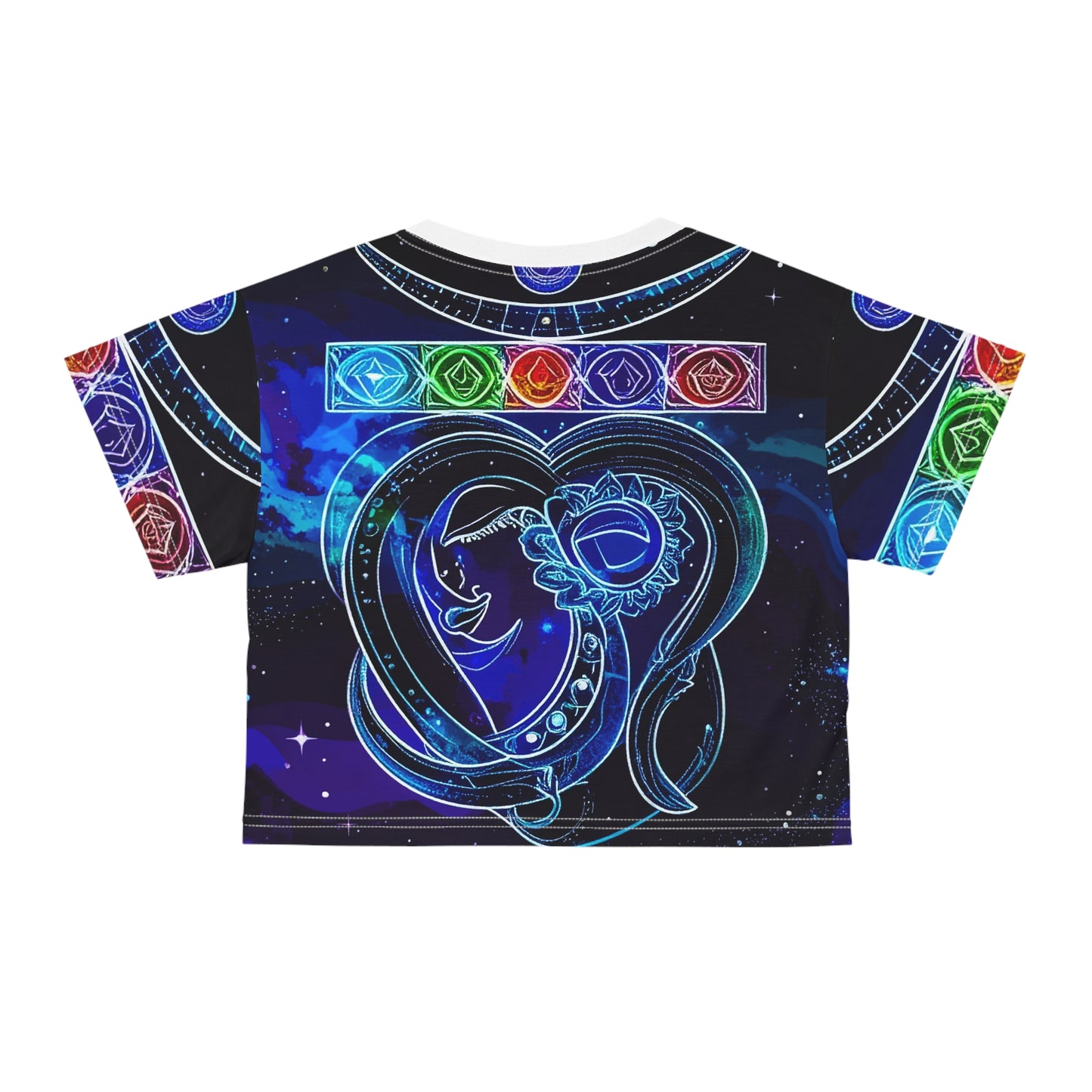 Cosmic Chakra Cluster Crop Tee