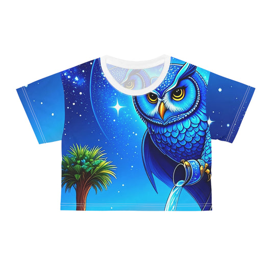 Aquarian Owl~asis Crop Tee