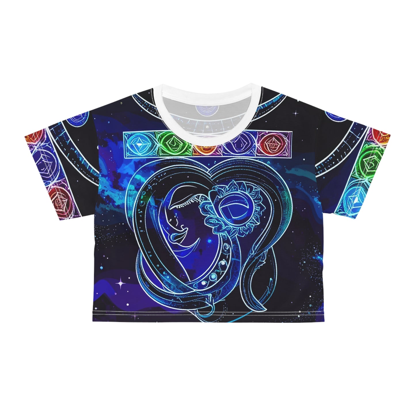 Cosmic Chakra Cluster Crop Tee